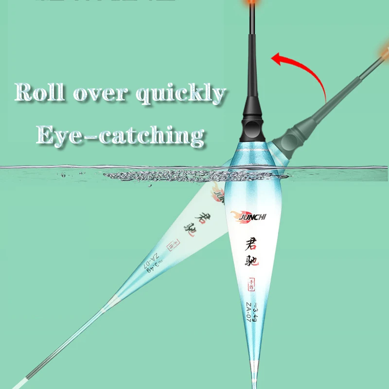 Flotador de pesca con luz nocturna corta, luz LED electrónica con sensor de gravedad, flotador rojo, accesorios de pesca al aire libre + carga USB gratuita - imagen 3