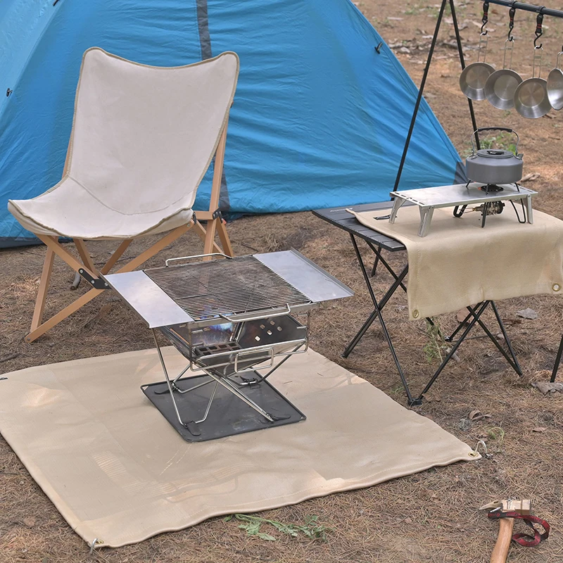 Manta ignífuga de fibra de vidrio, cubierta de manta de soldadura, paño ignífugo, aislamiento térmico resistente para Camping y Picnic - imagen 2