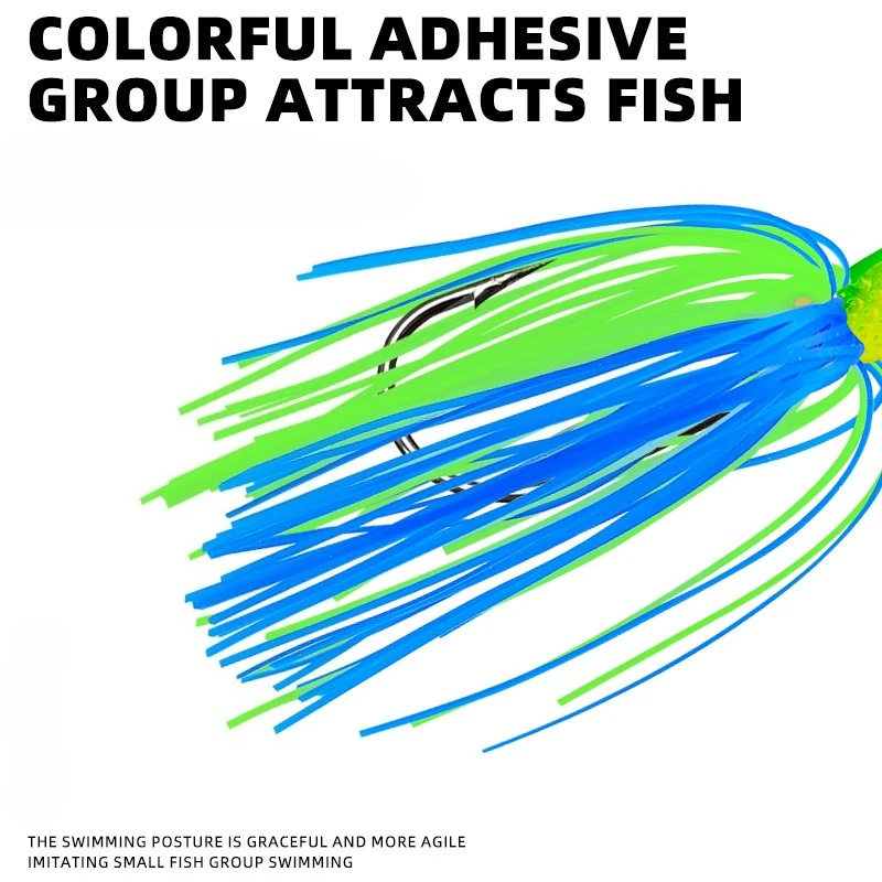 16,5g Testar hoja giratoria sin malezas Buzzbait Wobblers Chatterbait Spin Bait Jig Spinnerbait para Pesca de lubina Señuelos de Pesca - imagen 5