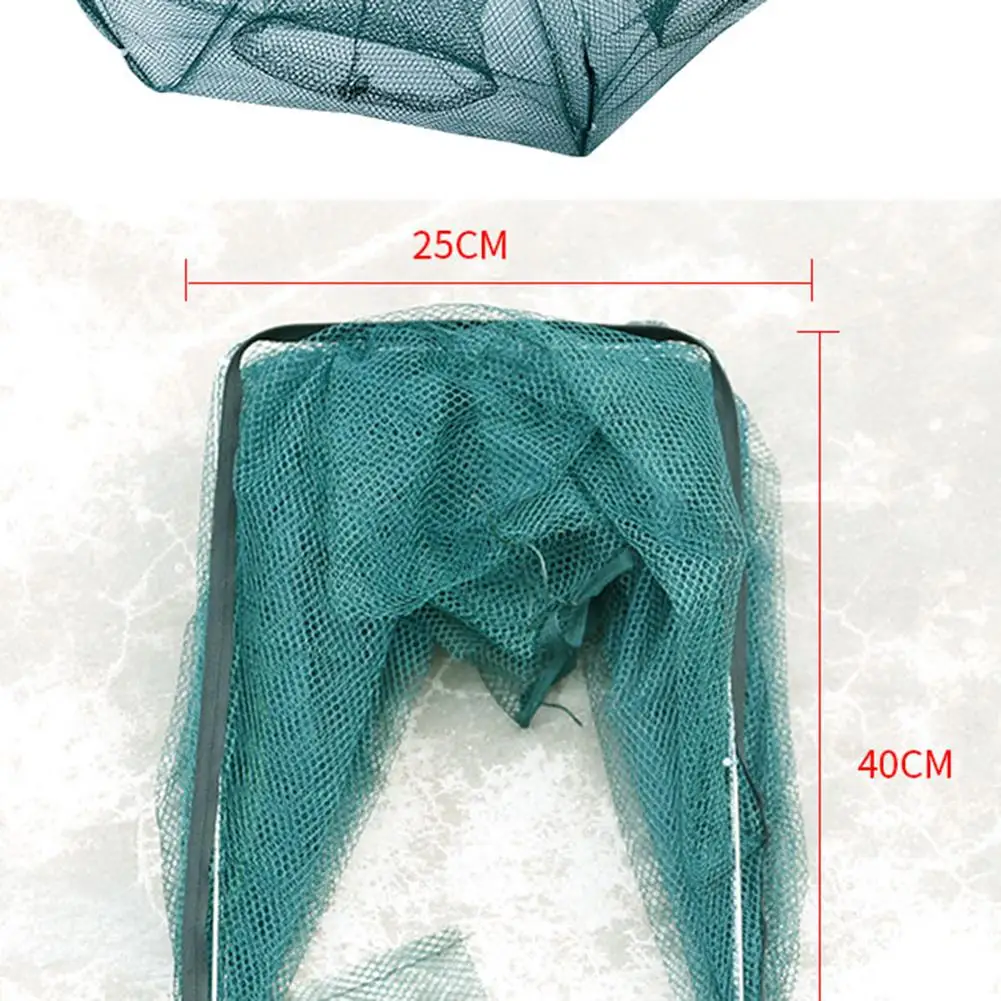 Red de pesca plegable portátil, jaula de malla, trampa, equipo de pesca, cangrejo, langosta, camarón, cangrejo, trampas - imagen 5