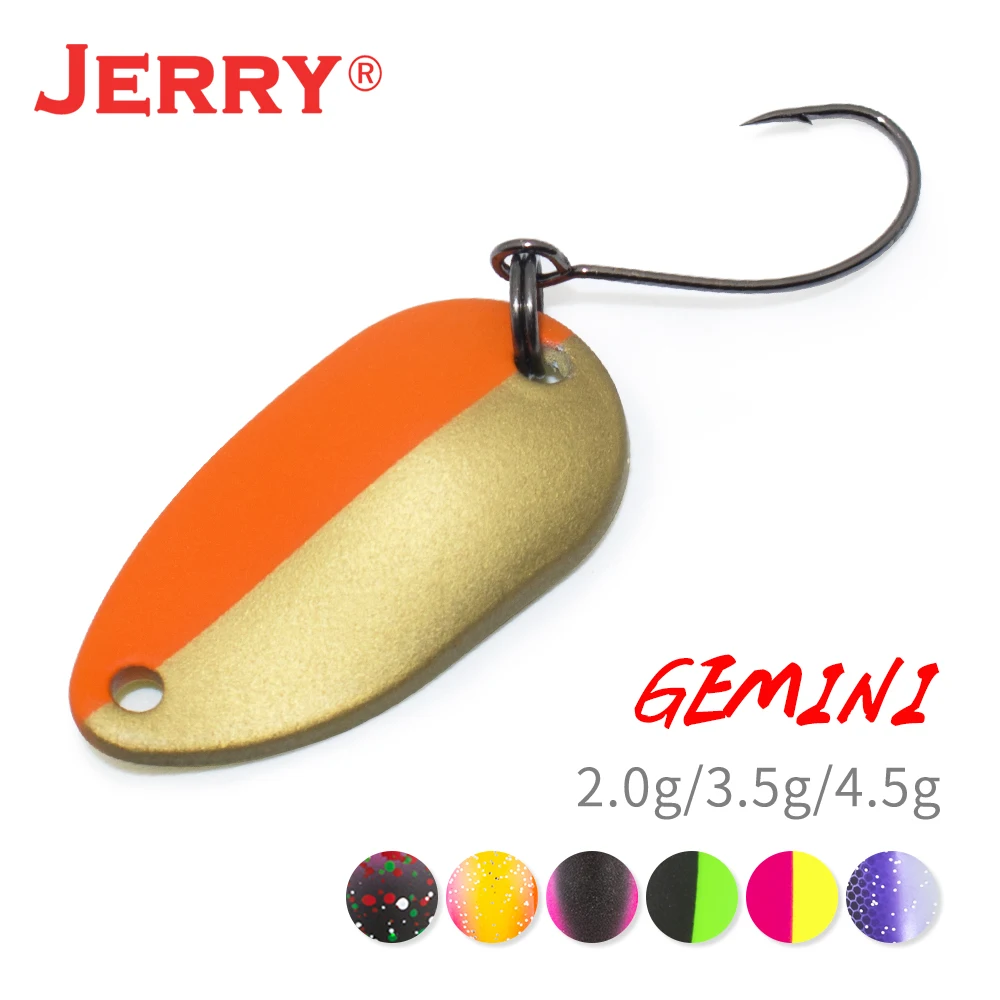 Jerry Gemini Pesca 2g 3,5g 4,5g varios colores Micro cucharas de Pesca cuchara de trucha Wobbler Señuelos de Pesca cebo giratorio - imagen 5