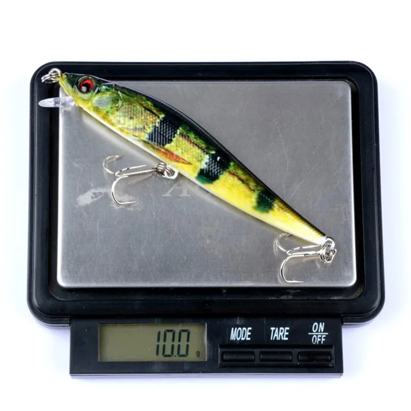 Señuelo de Pesca Minnow, 10cm, 10g, cebo duro Artificial con ganchos, Crankbaits para perca, Lucio, Pesca, Wobblers de plástico, Swimbait, 1 ud. - imagen 3