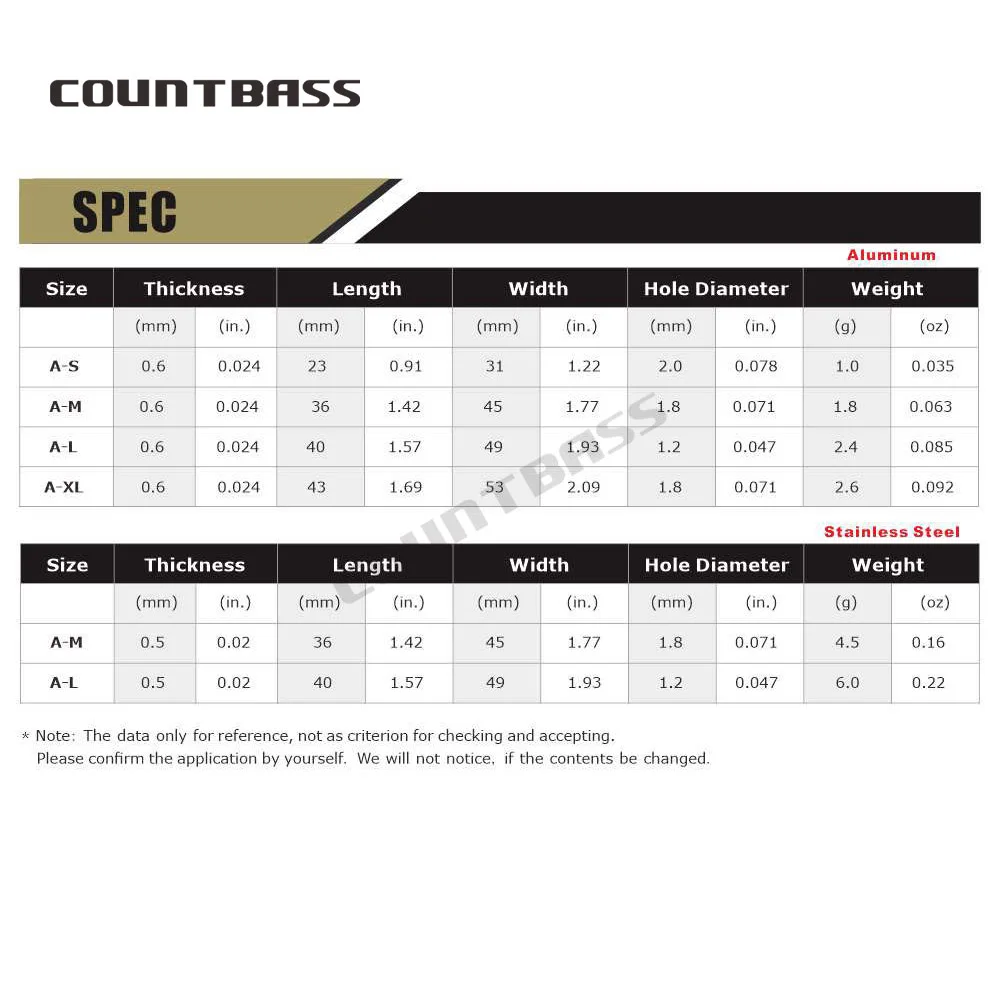 Countbass 50 Uds. Cuchillas giratorias con zumbador, cuchillas Delta de aluminio para superficie de Buzzbaits, señuelos de pesca, aparejos, componentes de señuelos artesanales - imagen 3