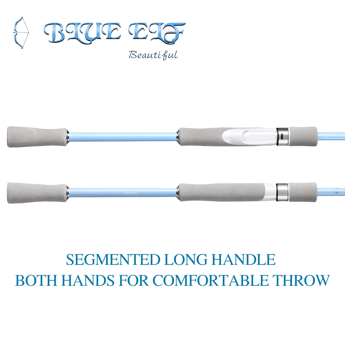 Caña de pescar giratoria de carbono, 1,8 m, 6 pies, potencia máxima de 24lb, Acción M, color blanco, Punta sólida, agua salada media, peso del señuelo 15-60g - imagen 5