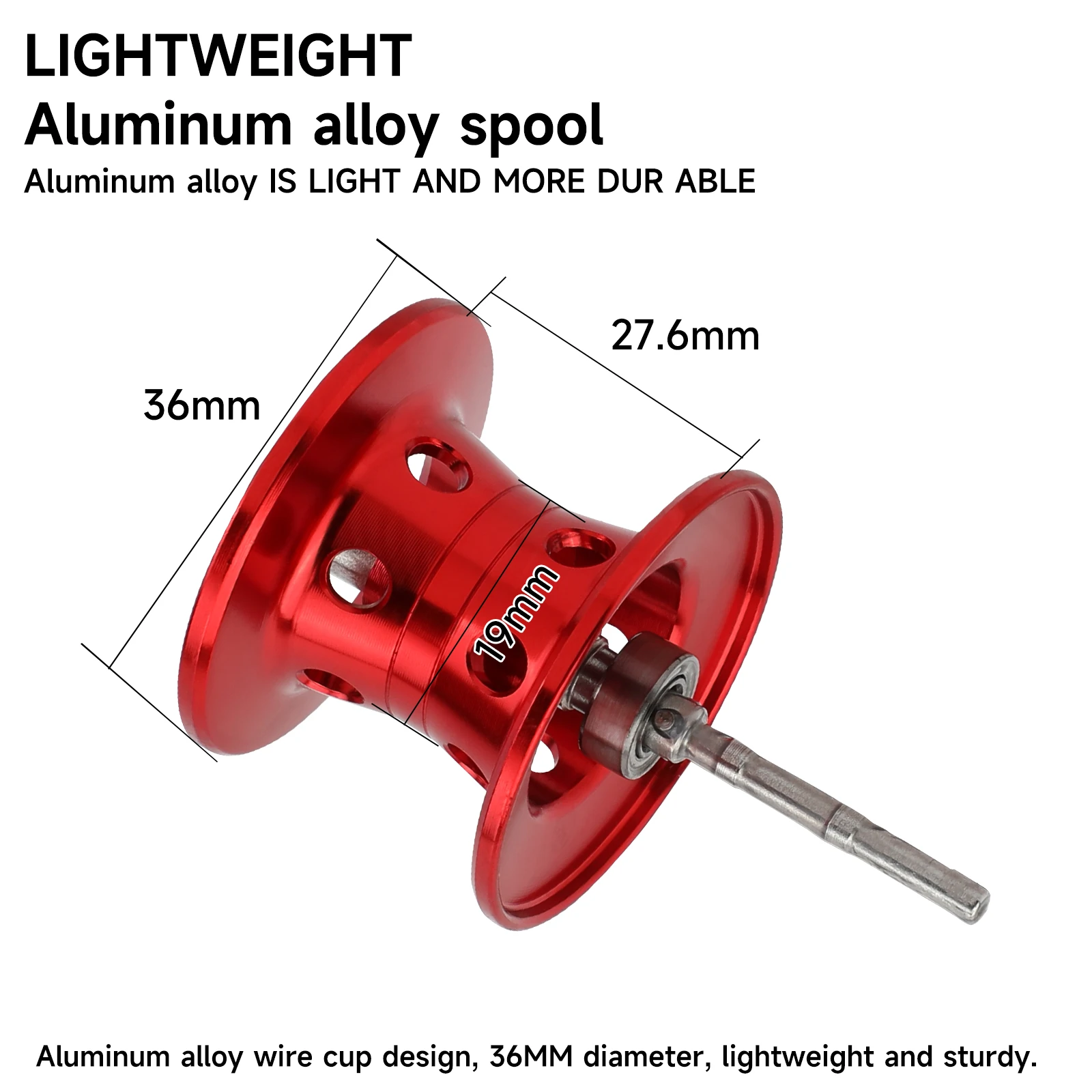Carrete de pesca SANLIKE 7.2:1 19+1BB freno magnético aluminio ligero