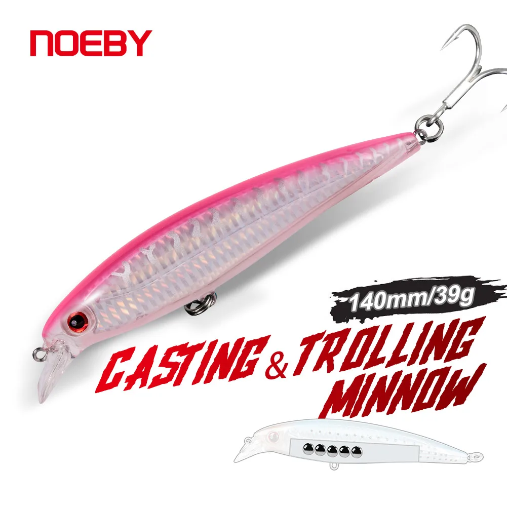 NOEBY Minnow – Señuelo flotante trolling para mar y agua dulce - imagen 5