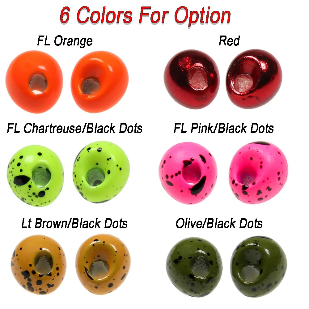 ICERIO 20 piezas UV moteado fuera del juego cuentas de tungsteno Inst cuentas de plantilla de tungsteno rápido plantilla de fregadero Ninfa Material de atado de moscas señuelo de pesca de trucha - imagen 3