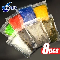 ANFS Fibras sintéticas serpentina largas para atado moscas pececillos