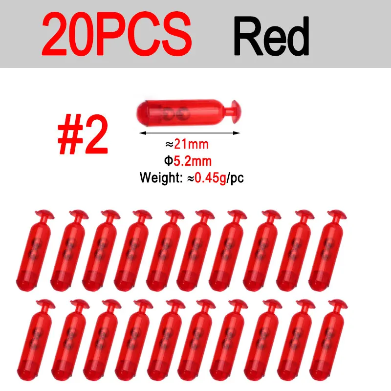 20pcs Size 2 Red