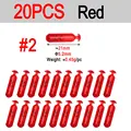 20pcs Size 2 Red