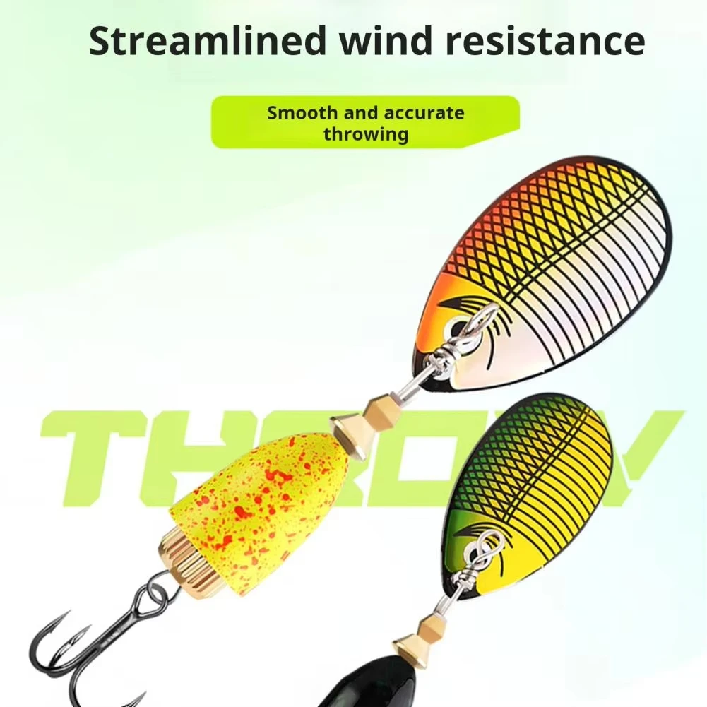 Cebo de señuelo con ruido de brillo compuesto giratorio láser de Metal, cebo falso, cebo de señuelo, equipo de pesca, cebo artificial oscilante, cebo duro - imagen 2