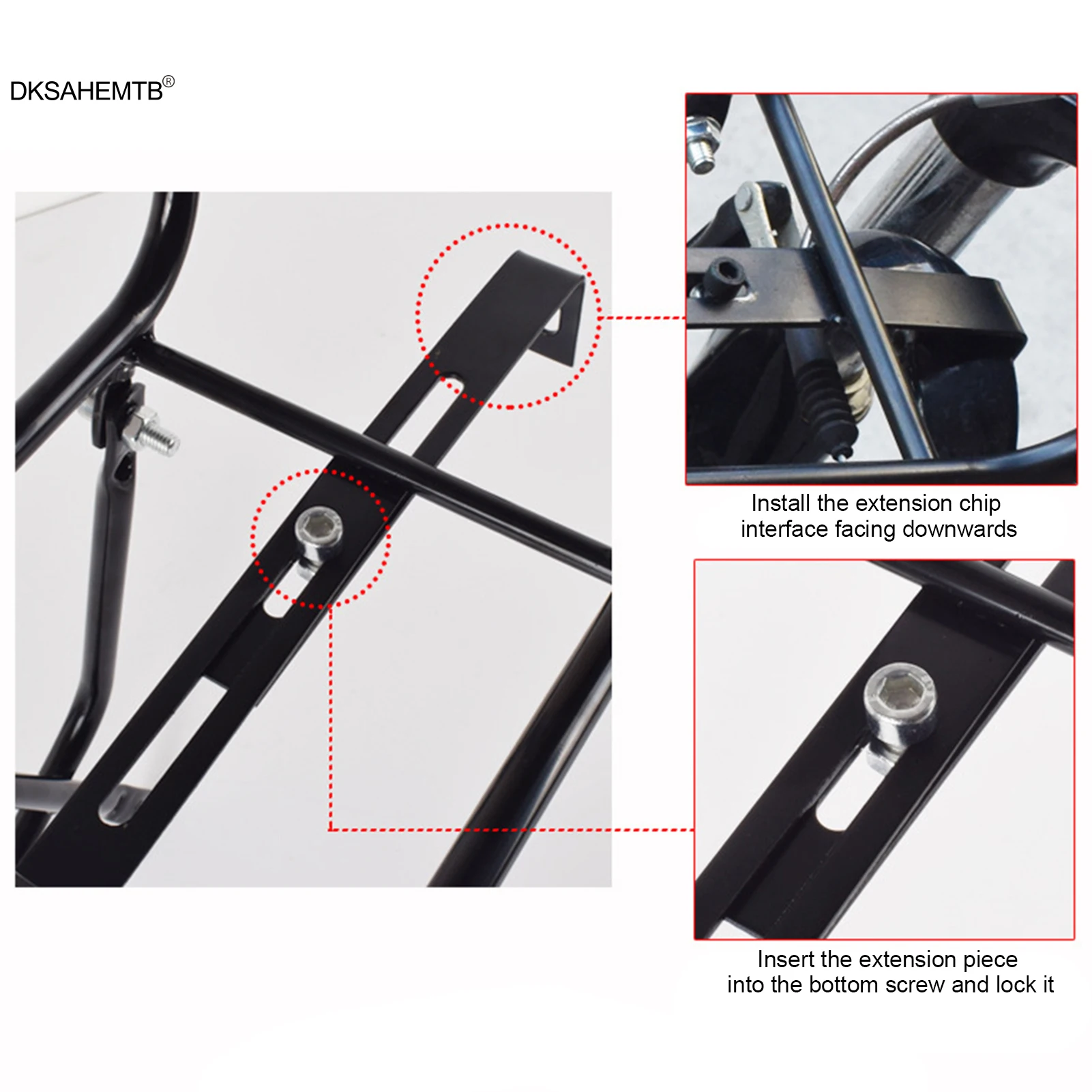 Soporte para cuadro frontal de bicicleta, estante duradero de acero de alta calidad para bicicleta de montaña, estante de carga atrevido Universal, accesorios para ciclismo - imagen 4