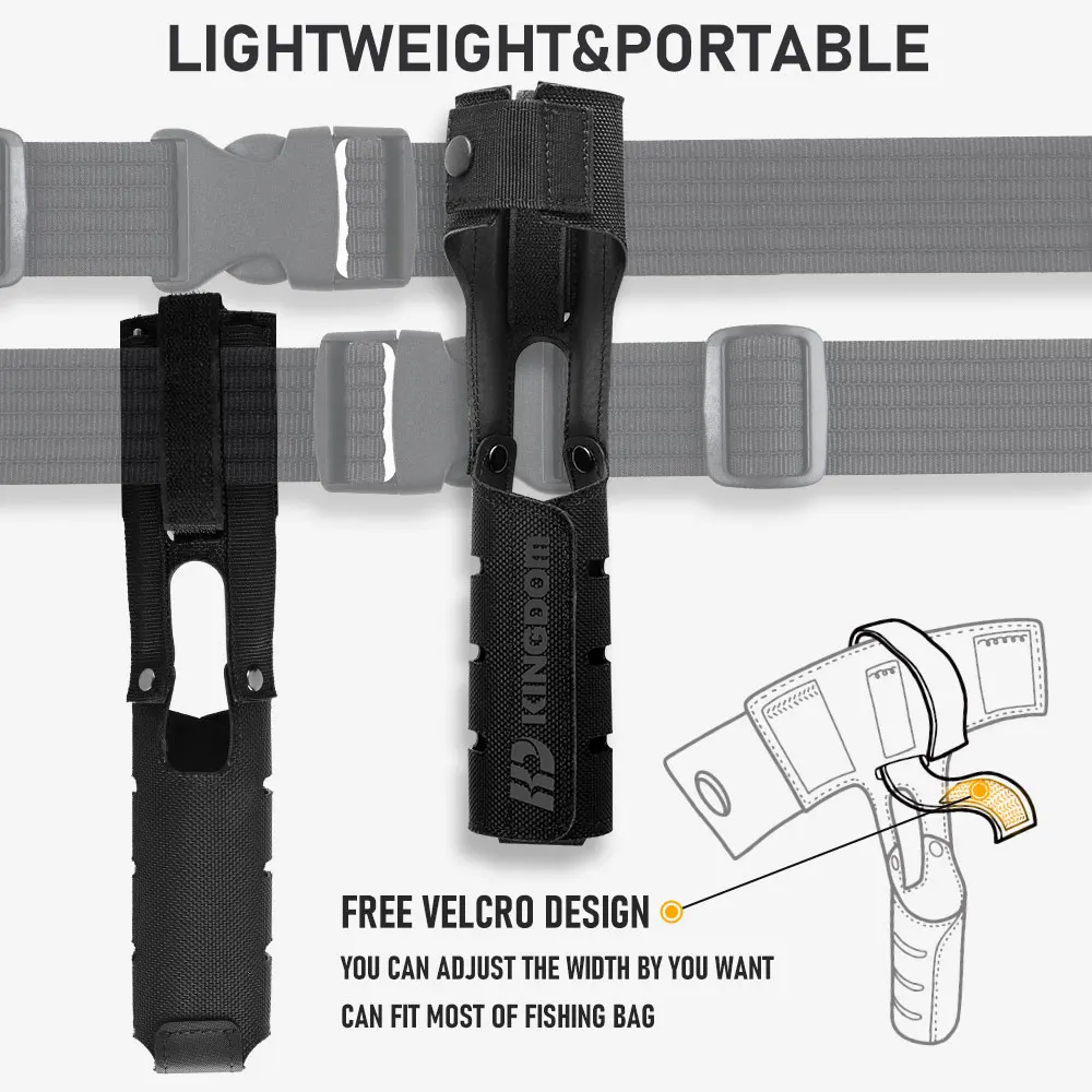 Soporte para caña de pescar Kingdom de nailon, 27x21cm, 81g, estante para tienda, soportes para cañas, funda, aparejos de pesca portátiles, accesorios de herramientas
