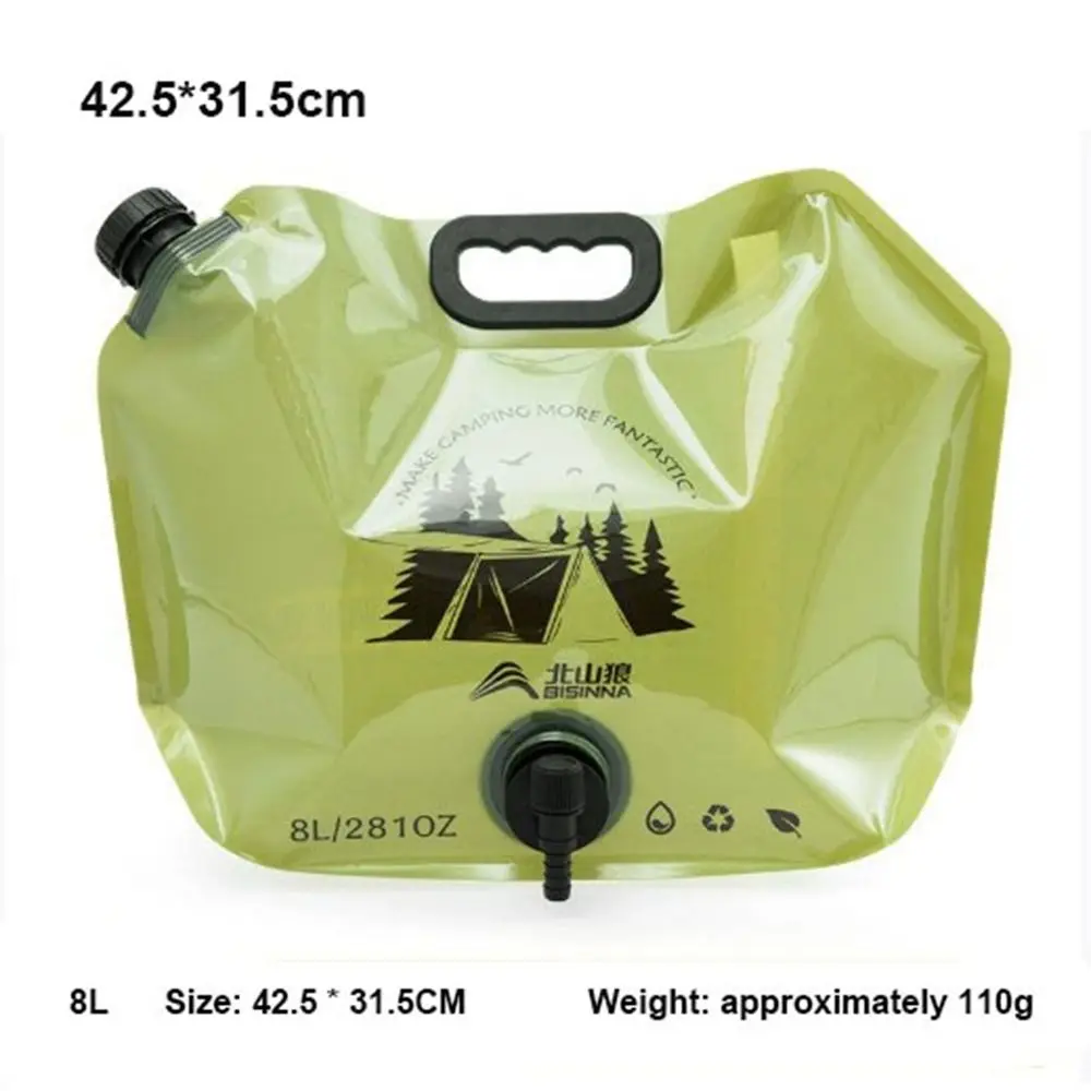 Bolsa de almacenamiento de agua de 2,5l/8L, bolsa de cubo de agua plegable portátil de 7 estilos con grifo, contenedor de agua de gran capacidad - imagen 4