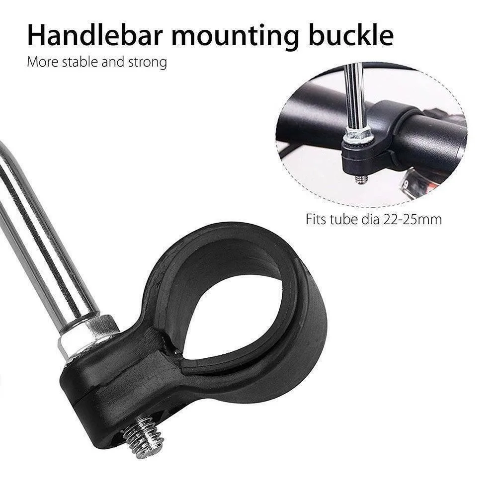Retrovisor giratorio para bicicleta y moto – Luz LED trasera de manillar