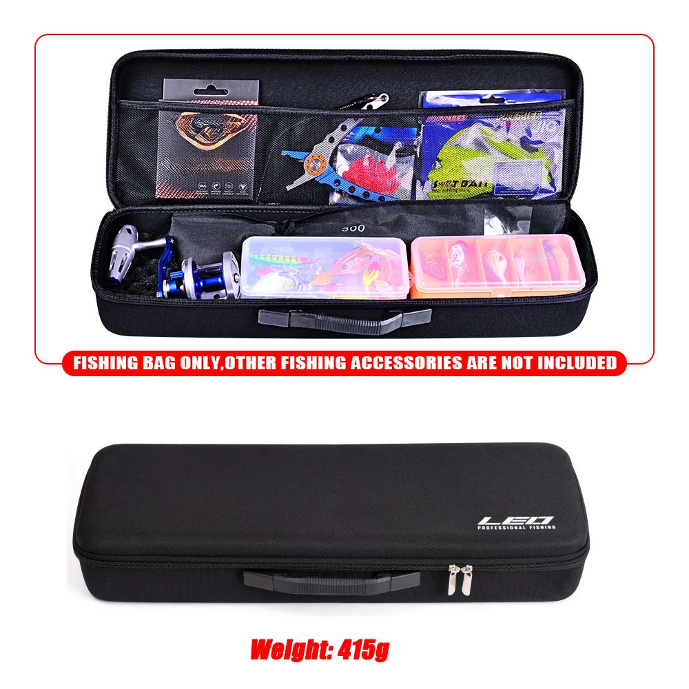 Bolsa de pesca portátil EVA, bolsa para caña de pescar a prueba de golpes, 54 CM, Harde Schaal Spons Vis Wiel, accesorios Gereedschapskist - imagen 5