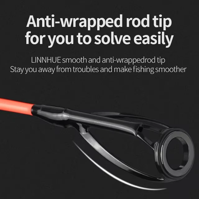 Caña giratoria de fibra de carbono de alta calidad, ultraligera, sección 5/6/7/8, mango largo telescópico, caña de pescar de mar de carbono para peces gigantes - imagen 3