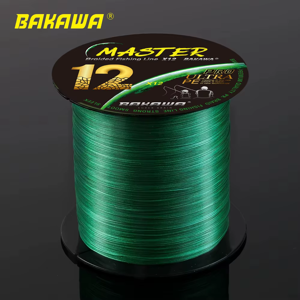 BAKAWA-sedal de pesca trenzado de 12 hebras, 300M X12 PE, agua de mar, agua dulce, equipo de pesca de carpa, accesorios duraderos - imagen 3