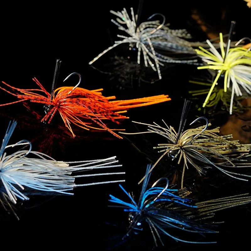 Señuelo de pesca de falda de plantilla de goma, cebo Artificial Wobbler, cebo de alambre con barba, capa de natación completa, 3,5g/5g/7g/10g/14g, nuevo - imagen 5