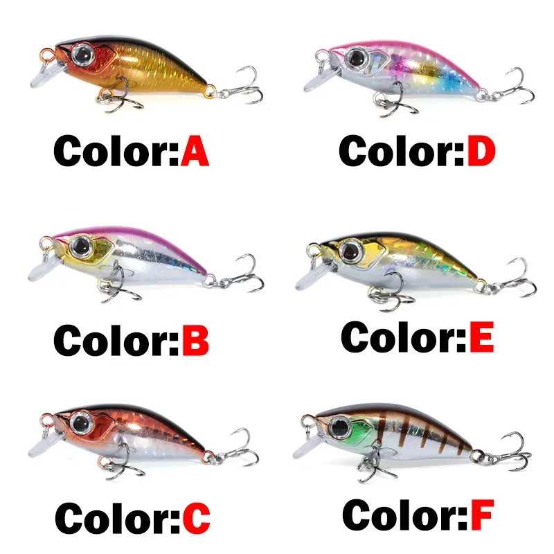 Señuelo de Pesca de 5cm y 4,8g, Mini señuelo pececillo de calidad, ojos 3D, cebo duro de plástico, Wobblers artificiales, Crankbait, Baait, 1 ud. - imagen 3