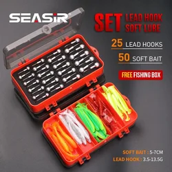 Set jig heads con vinilos Seasir – Accesorios completos de pesca