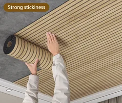 Papel pintado extra grueso autoadhesivo de grano de madera retro 3D: perfecto para proyectos de paredes y techo de bricolaje, resina SXP, extraíble y wa