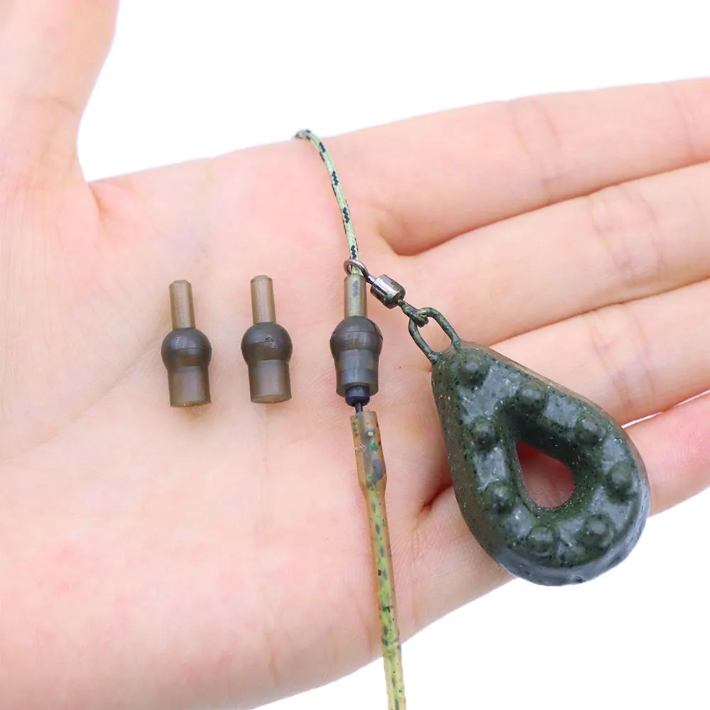 Conector de aparejo de pelo de plomo para pesca de carpa, 30 piezas, Clip de goma, Cuenta de tulipán para carpa, aparejo giratorio, accesorios para peces, aparejos - imagen 5