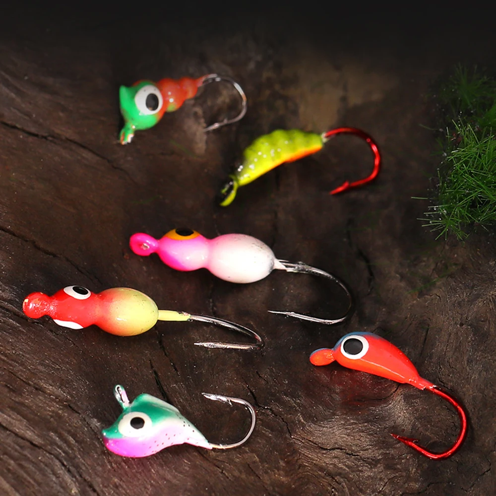 Kit de caja de aparejos para señuelos de pesca en hielo, Mini Jig head, 30 piezas - imagen 2