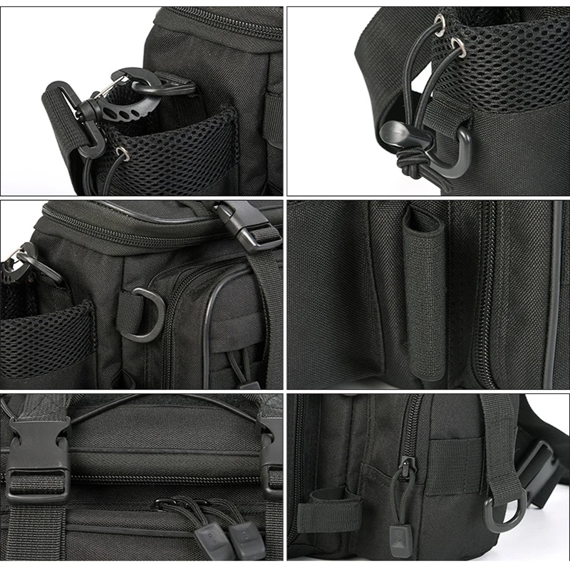 Bolsa de aparejos de pesca multifuncional, bolso de hombro para equipo de pesca, bolsa de fotografía, paquete de accesorios de pesca al aire libre - imagen 3
