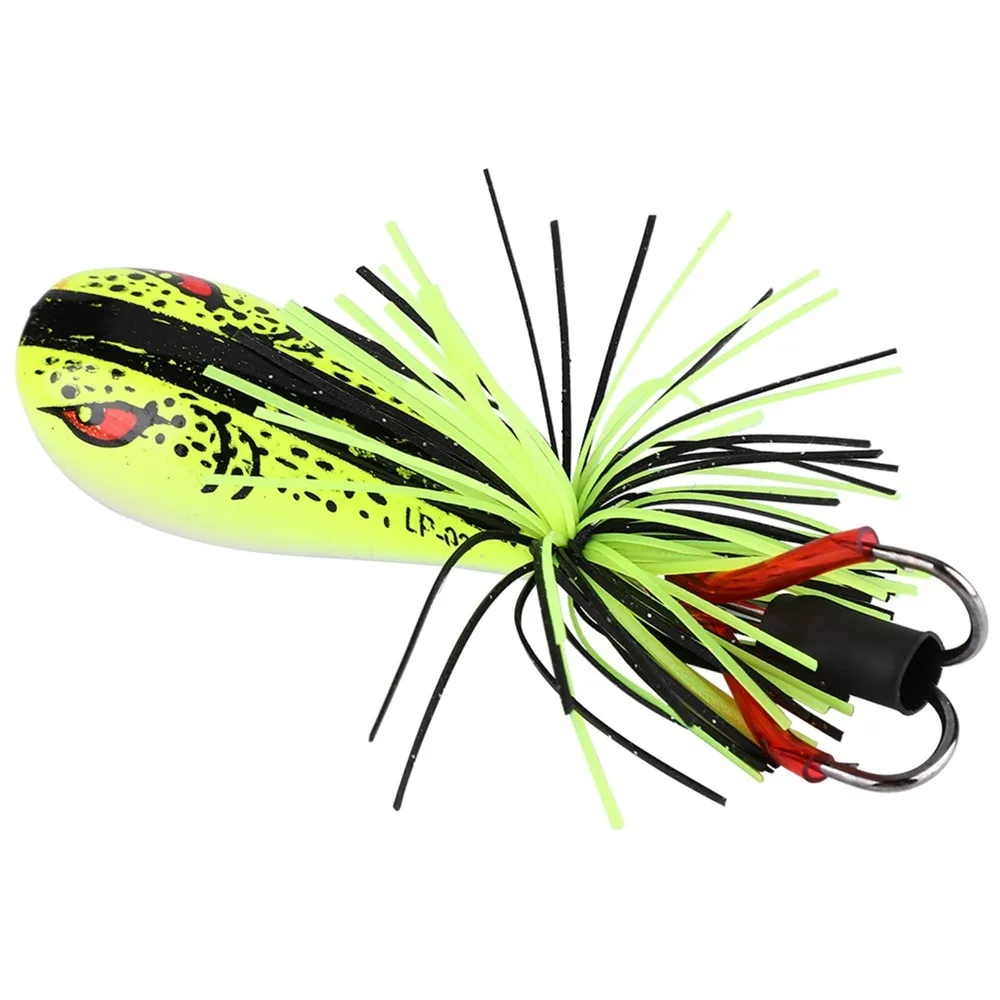 Ranas artificiales duraderas Topwater con anzuelo de púas, señuelos de ranas ABS, señuelo de pesca de 5,5 cm, pesca en el mar - imagen 5