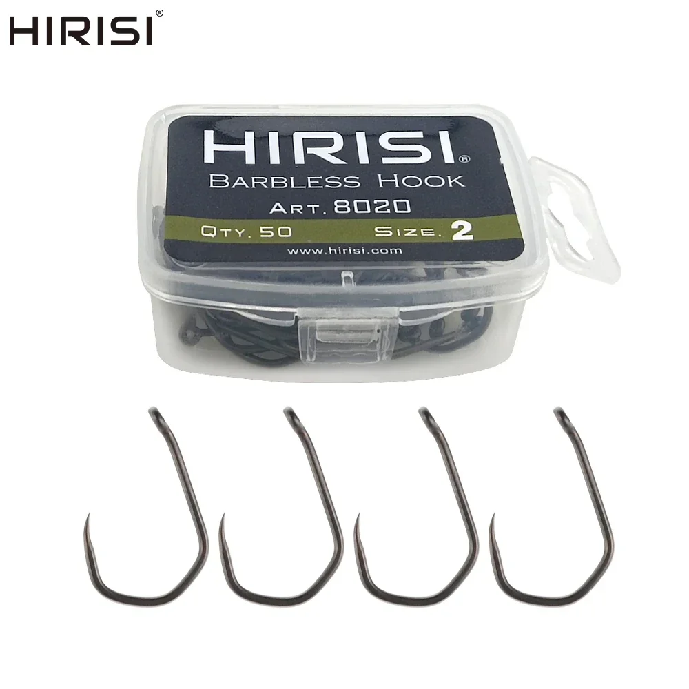Anzuelos Hirisi recubiertos PTFE sin púas acero inoxidable