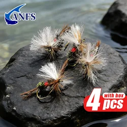 ANFS Royal Wulff Moscas Secas para Trucha con Estuche