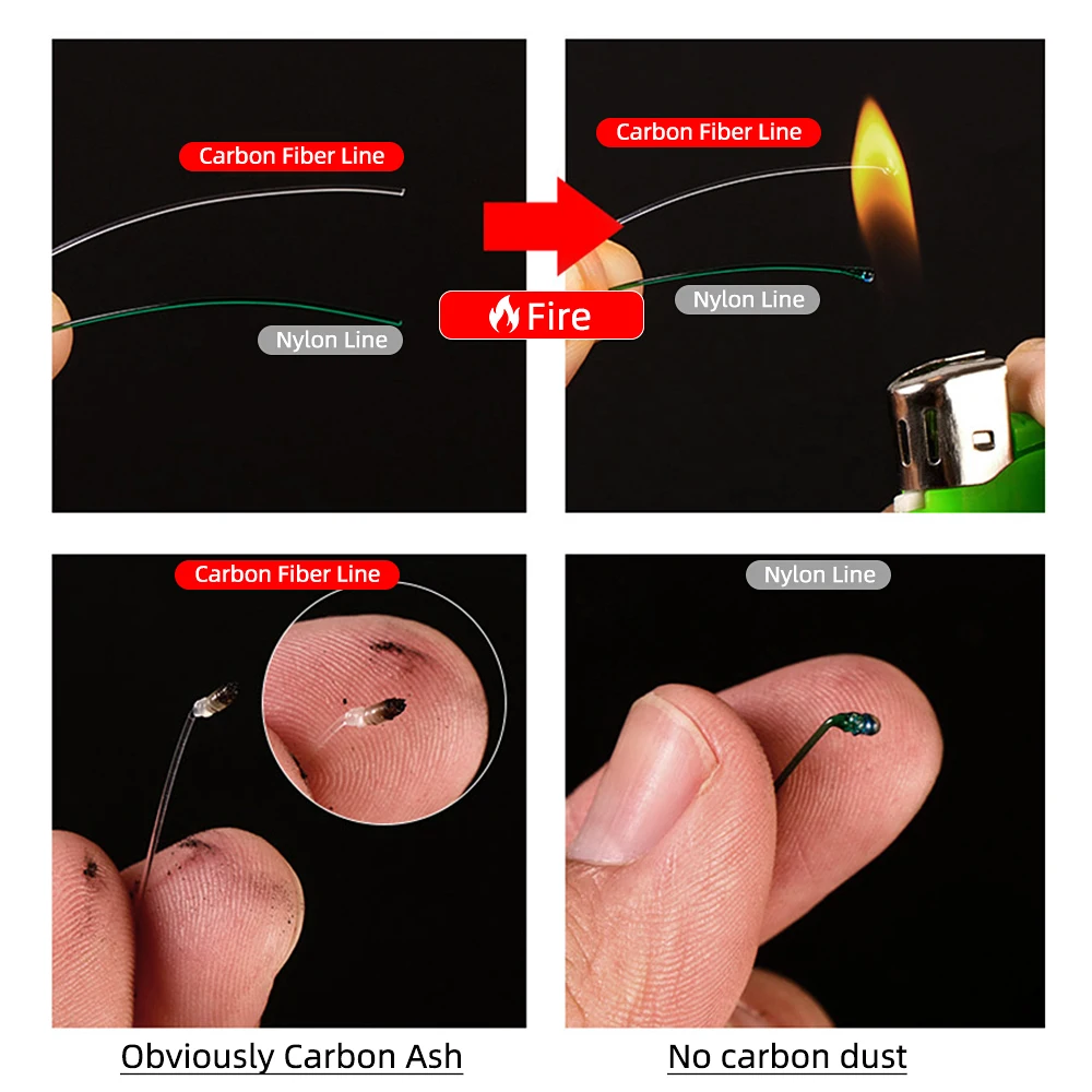DNDYUJU-sedal de hilo de Pesca de fluorocarbono, 100M, correa de Pesca Invisible, líder de fibra de carbono, línea de Pesca con mosca súper suave - imagen 2