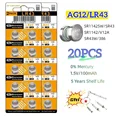20PCS AG12 LR43