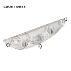 Countbass 10 Uds. Señuelos duros flotantes en blanco, Topwater 80mm/3,2 "7,5g/0,26oz cebos de pesca sin pintar, Wobbler para lubina Walleye