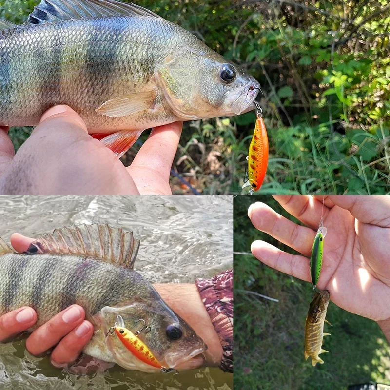 TSURINOYA 48S 48mm 3,3g señuelo de pesca de pececillo hundido DW69 Artificial Lucio trucha Jerkbait cebos duros juego ligero Wobbler - imagen 5