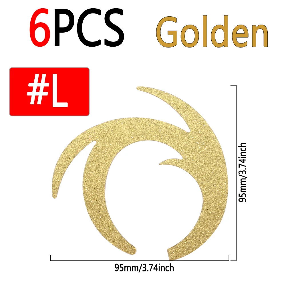 6pcs Golden L