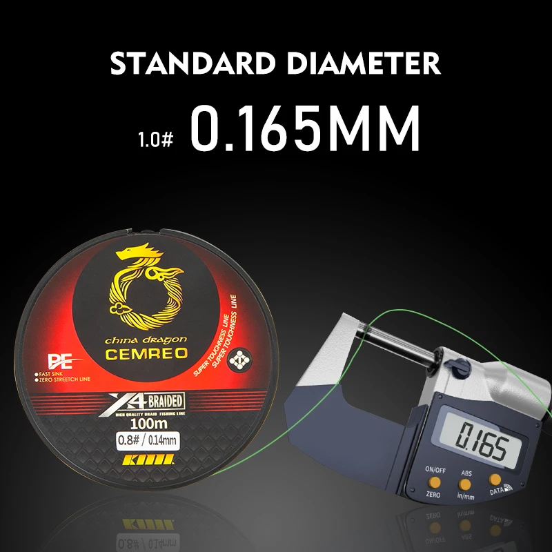CEMREO-sedal de pesca PE de 4 hebras, hilo trenzado superfuerte multifilamento para carpa, 100m, accesorios de pesca - imagen 4