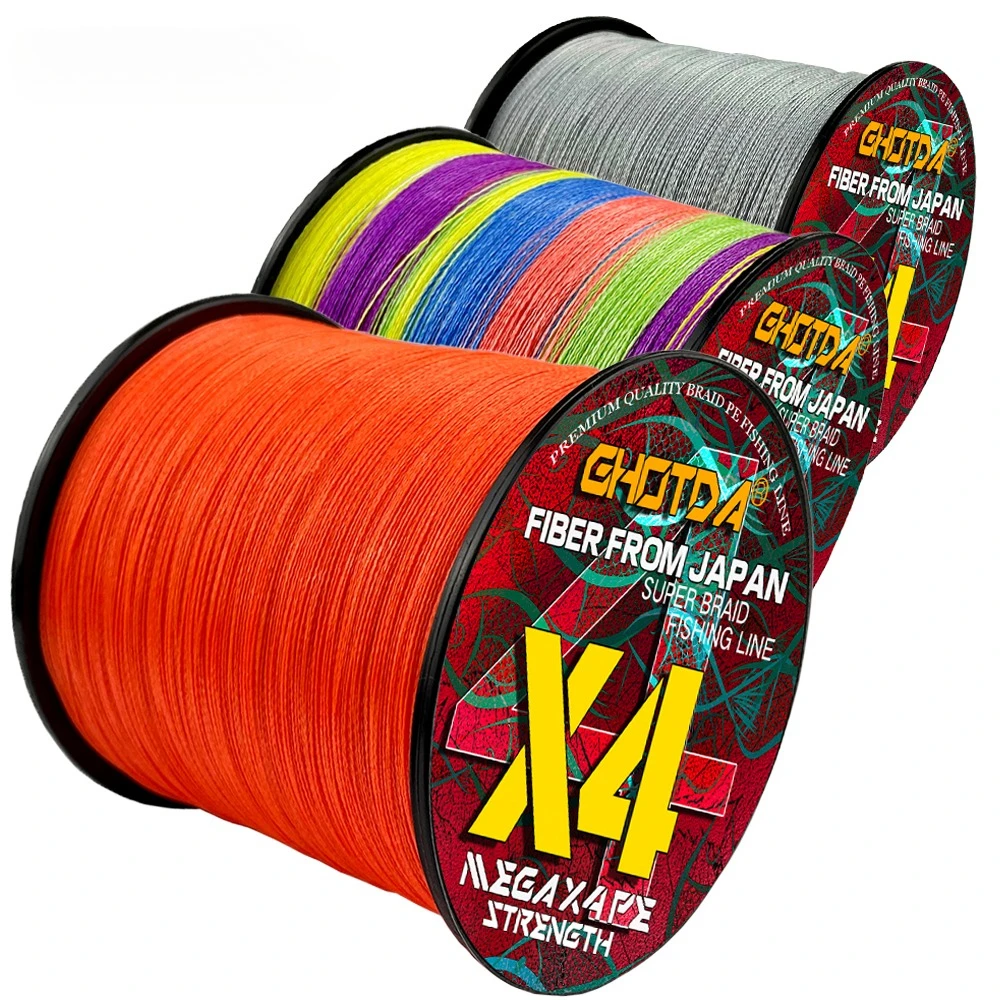 X4 100M 300M líneas de pesca trenzadas 4 hebras multicolor multifilamento línea de agua salada 10 12 18 28 35 40 50 60 80LBS para carpa - imagen 3
