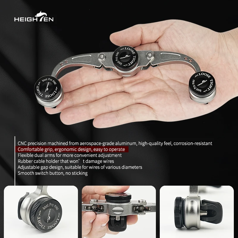 HEIGHTEN-máquina de asistencia de nudos para sedal de pesca, alambre GT, bobinadora de bobina de pesca, accesorios de conector de dispositivo de cable - imagen 4