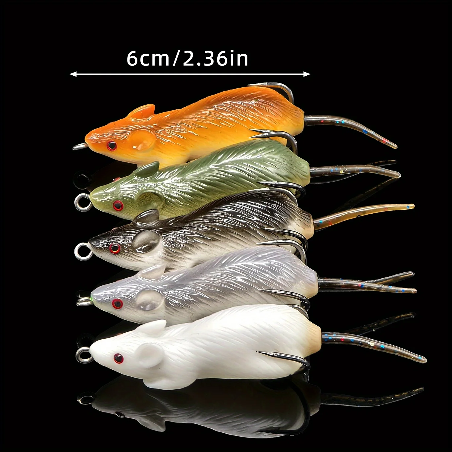 ANFS 1 pieza/5 piezas señuelo de pesca suave-cebo Artificial realista perfecto para pesca en agua dulce y salada - imagen 5