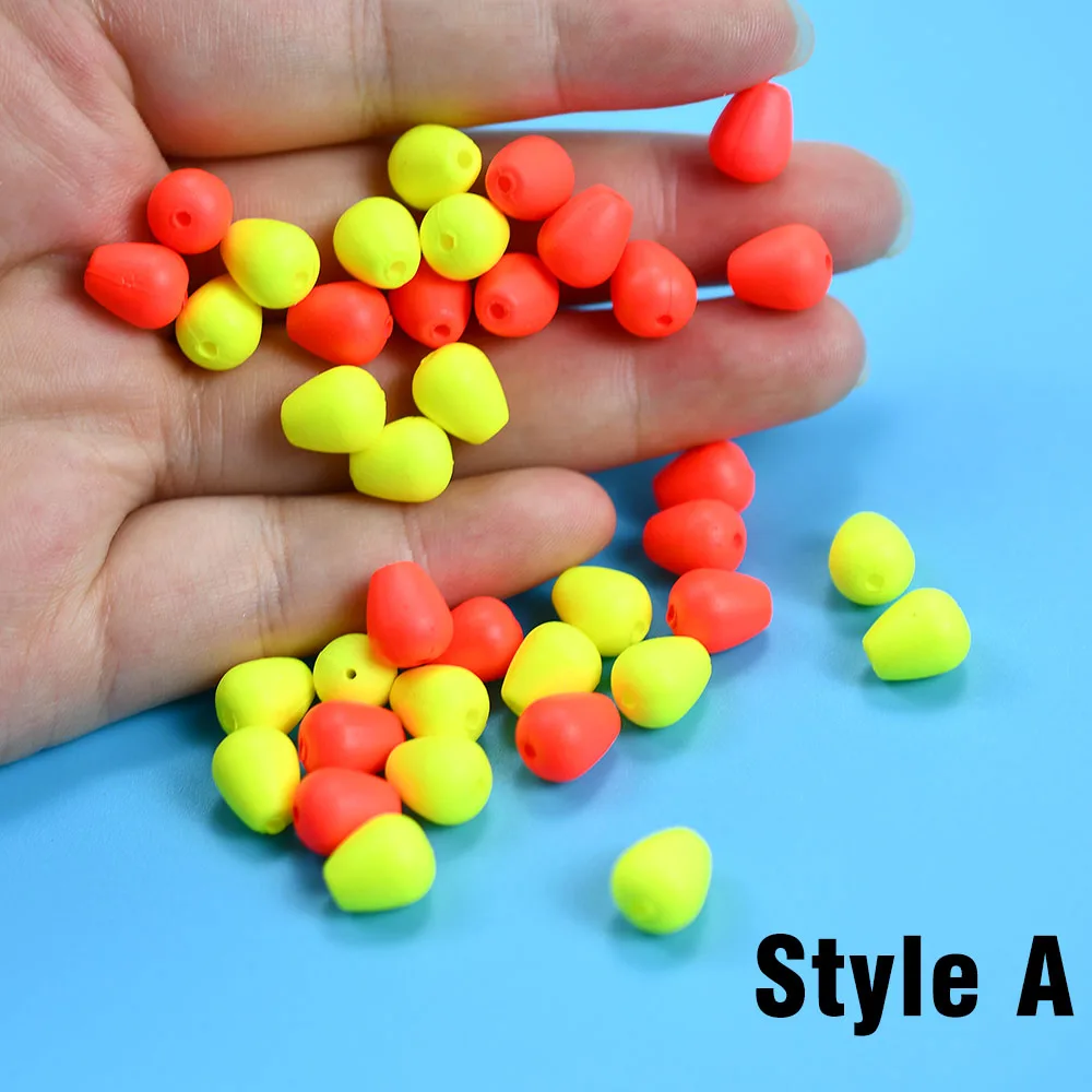 120 Uds flotadores de espuma EVA forma de abanico y cuentas de bolas frijoles accesorios de aparejos de pesca flotador de pesca aparejo inferior Material de aparejo - imagen 5