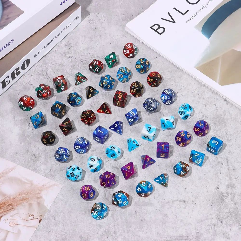 Dados poliédricos bicolor para TRPG y DND, accesorios de juego - imagen 4