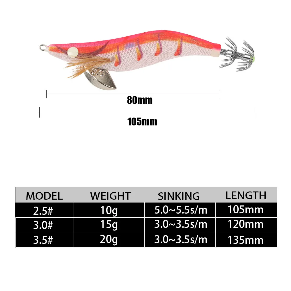 Un señuelo de pesca con un gancho de 80 mm