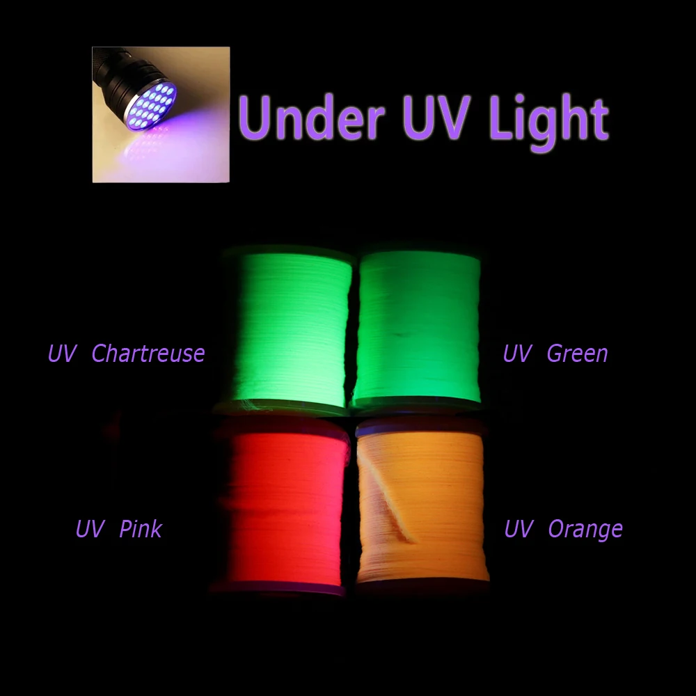 Wifreo, 1 unidad, 200D UV, hilo elástico para atar moscas, línea de trucha, ninfa, serpentinas grandes, moscas de agua salada, materiales para atar, fabricación de doblaje rojo - imagen 4