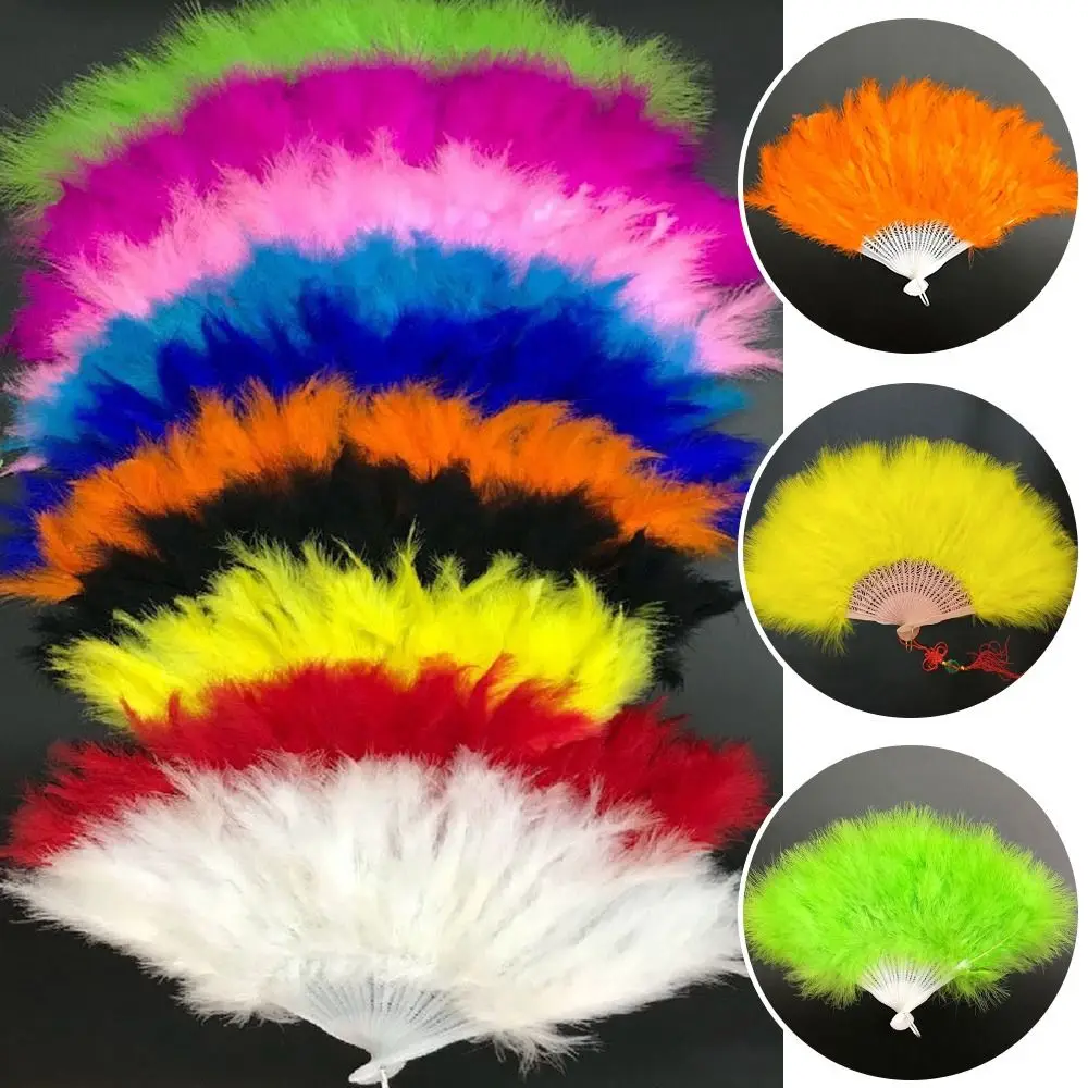 Abanico de mano plegable blanco artesanal para baile y eventos - imagen 5