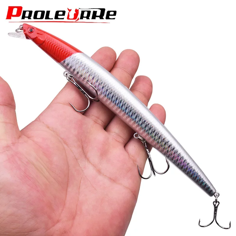 Señuelo de pesca de pececillo grande, juego de colores mezclados, 18cm, 24g, con anzuelo, Wobblers de plástico, cebo duro Artificial para Lucio, Crankbait, 10 Uds. - imagen 2