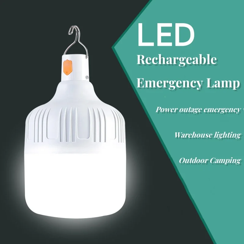 Luz LED de alta potencia con ajuste de 3 engranajes para acampar, linternas de carga USB portátiles, lámpara de iluminación para tienda de campaña de emergencia al aire libre con ganchos - imagen 4