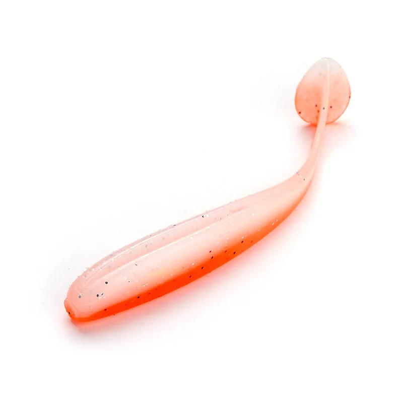 ORJD-Señuelos de Pesca blandos de gusano de cola en T Multicolor, accesorios de pesca, cebo de silicona Artificial brillante fácil, Lucio, lubina, Wobblers, pista de pesca - imagen 5