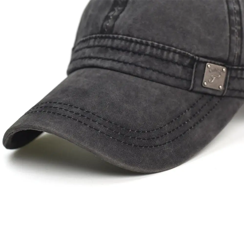 Gorras de béisbol de algodón de lavado informal protección solar estilo camionero sombrero de papá vintage viseras ajustables para mujeres hombres pareja - imagen 3